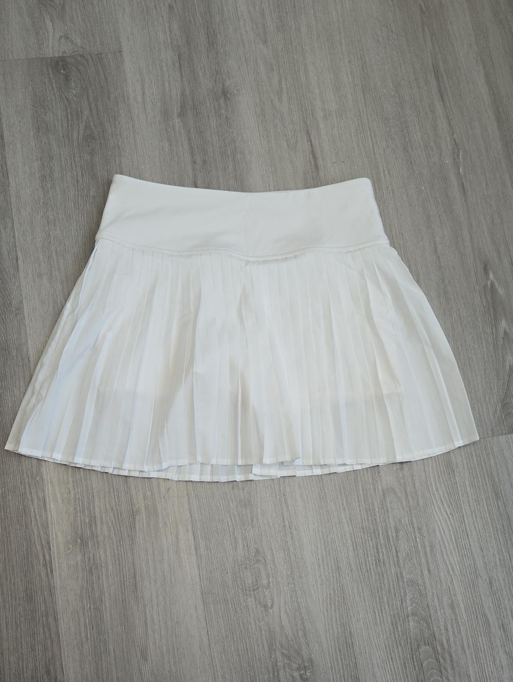 Fabletics White Pleated Skater Skirt